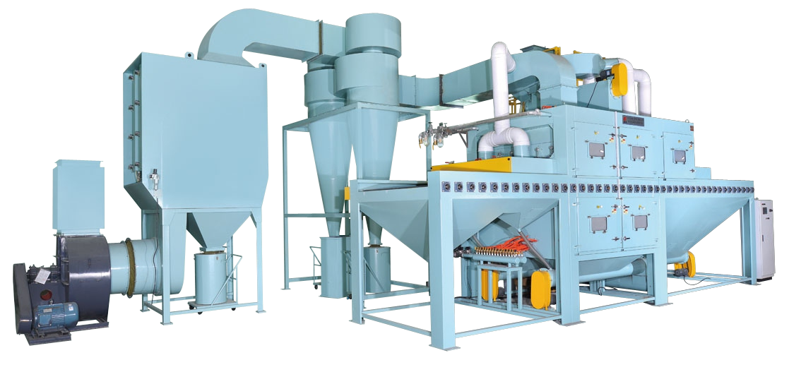 Large scale shock-absorbing steel plate special shot blasting cleaning machine