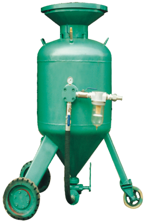 Open pressurized mobile hand hole controlled sandblasting machine JCK-AC-3LP series